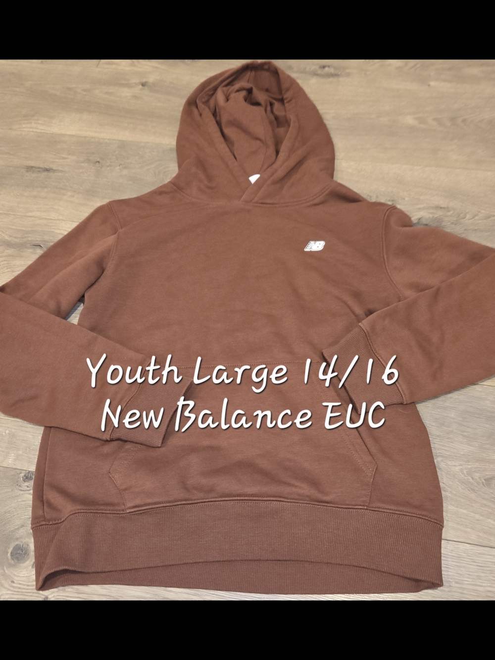 New Balance Youth Hooded Sweatshirt - Rust Brown